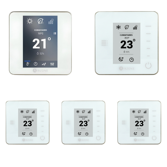 Pack 5 thermostats Airzone blanc